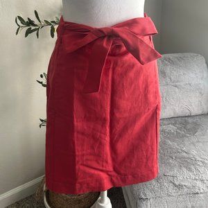Banana Republic Red Belted Skirt Size 14 NWT